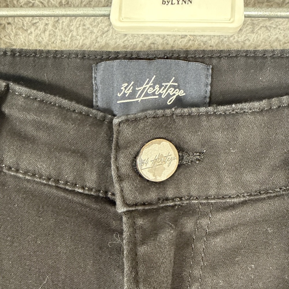34 Heritage Charisma Pants Mens 36x30 Black Chino Classic Stretch Comfort Pocket - Picture 2 of 10